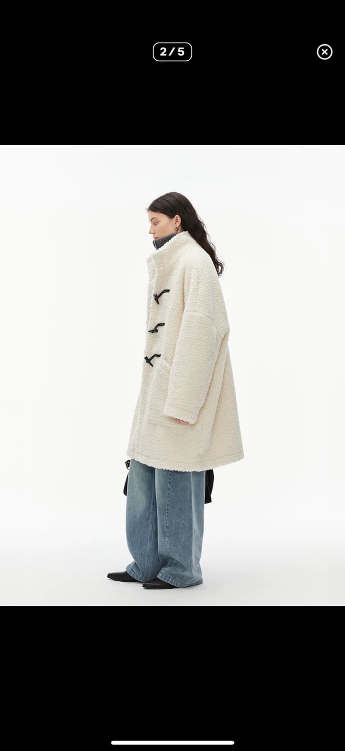 INRM 아이보리 부클 더플 코트  상품이미지2