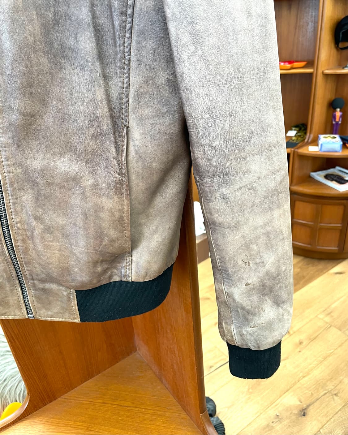 [M] 올드갭 GAP 레더 블루종 자켓 상품이미지6