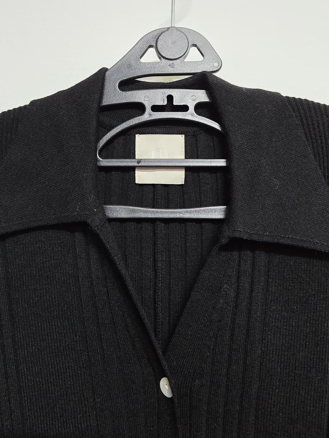 님프 블랙 골지 니트 롱 원피스 상품이미지2