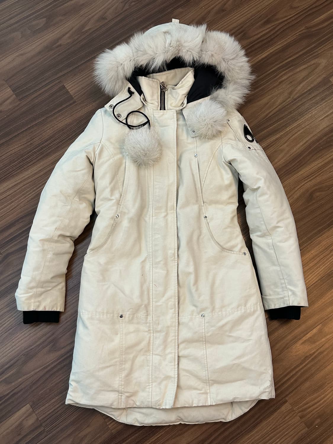 무스너클 스틸링 패딩 XS 크림화이트 상품이미지2