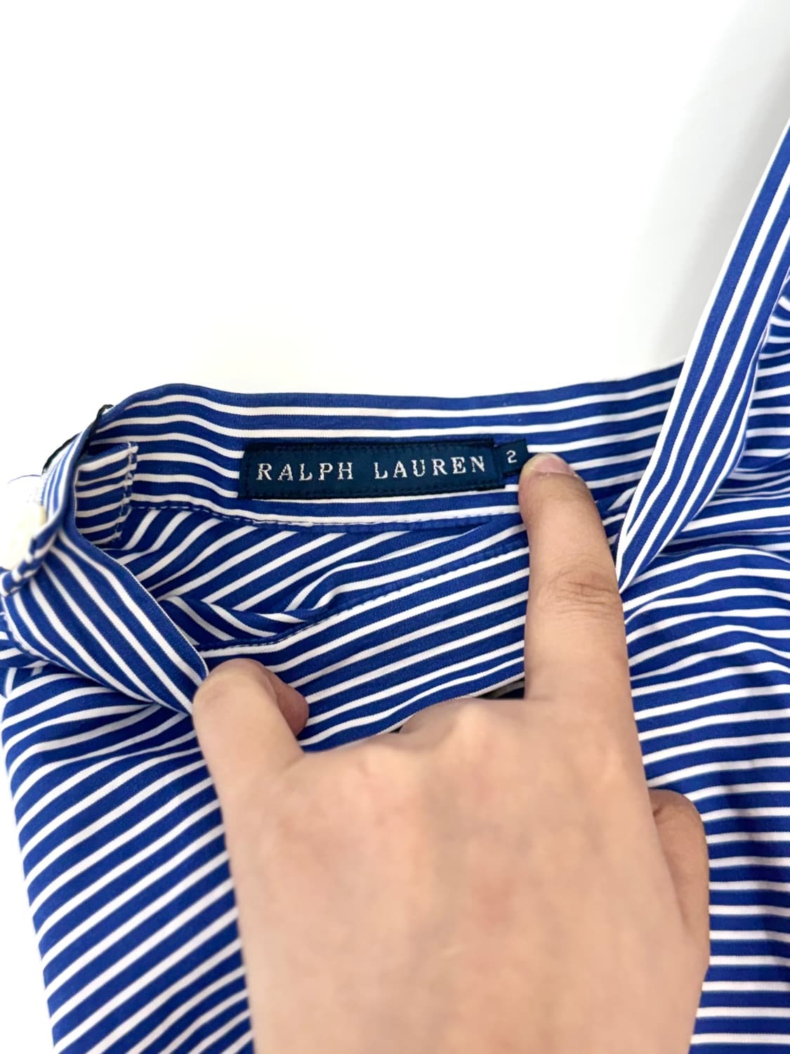 Ralph Lauren 랄프로렌 블루 스트라이프 플레어 롱 스커트 상품이미지7
