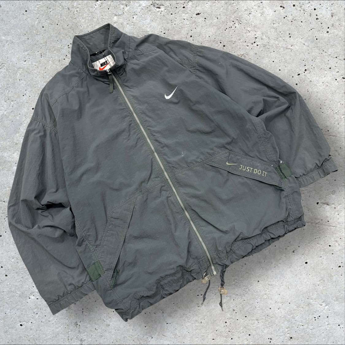 [XL] 90s 나이키 빈티지 저스트두잇 바람막이 그레이 C649 상품이미지1