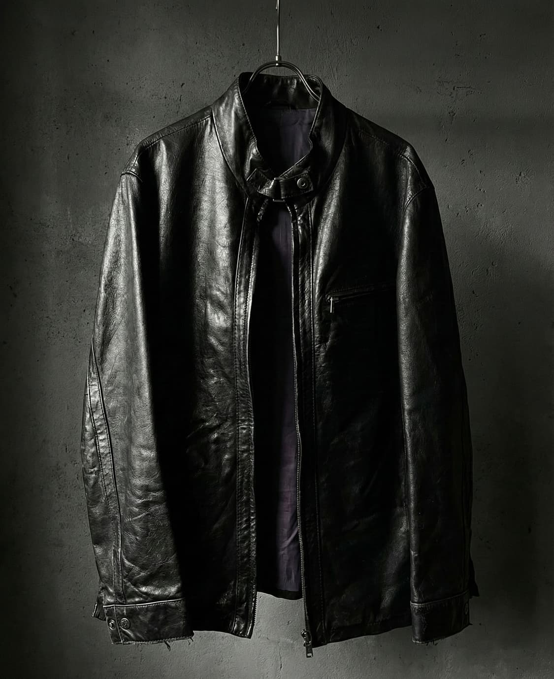 빈티지 비건레더 자켓 상품이미지1