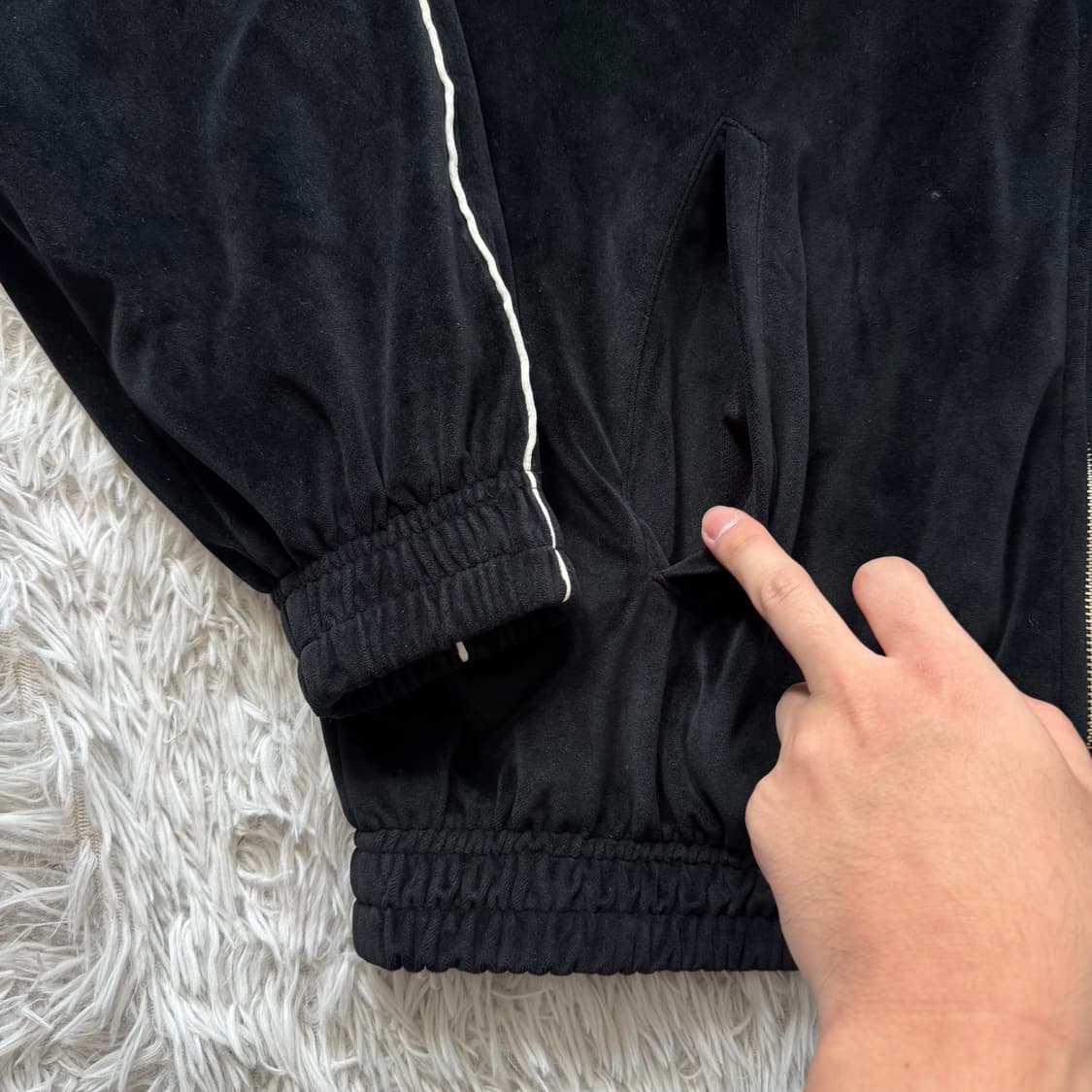 LMC 일본빈티지 벨벳 벌룬 집업 엘엠씨 벨벳집업 남여공용 M 100 상품이미지5