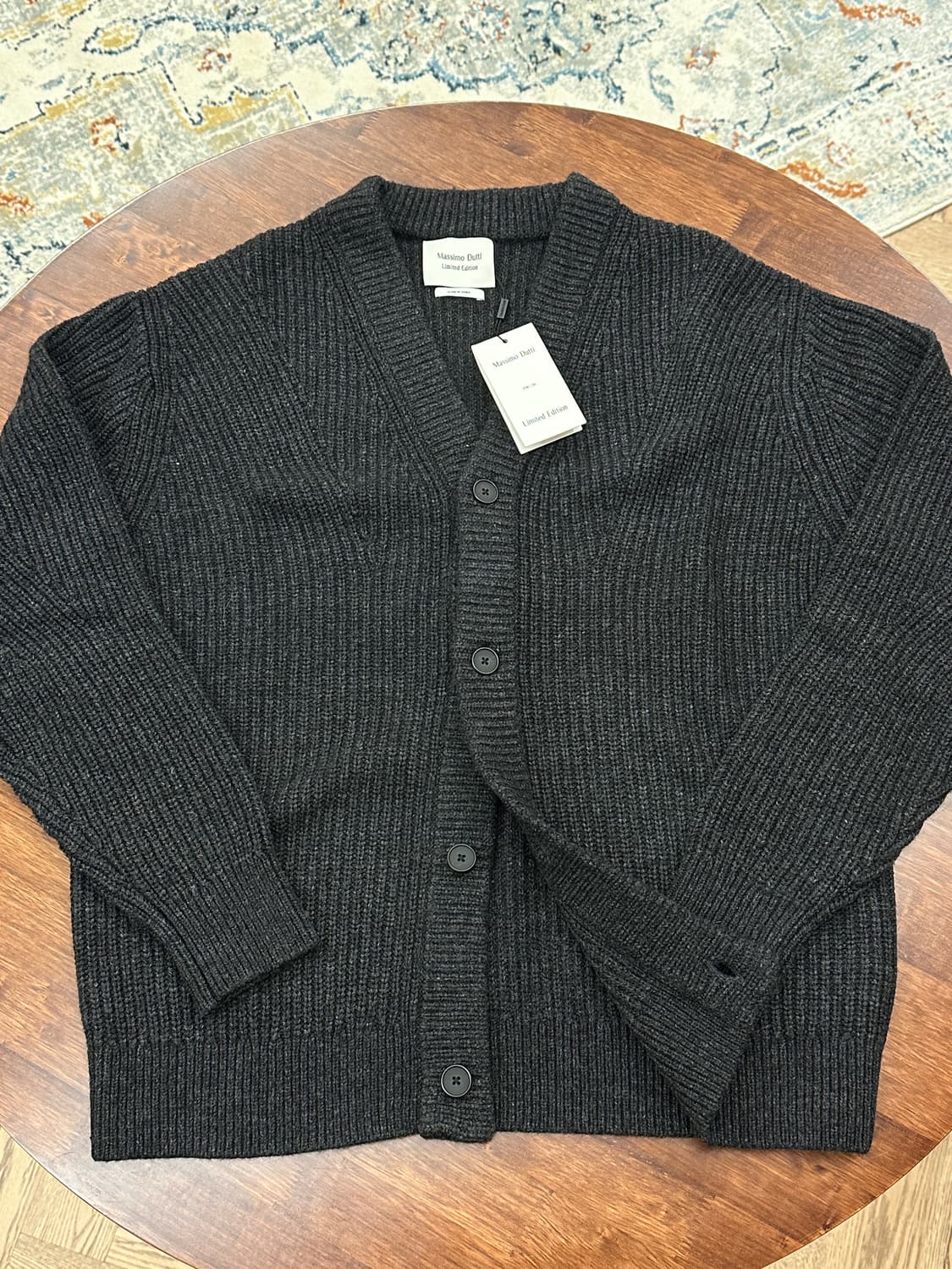 [새제품] 마시모두띠 알파카 니트 가디건 다크그레이 L 상품이미지1