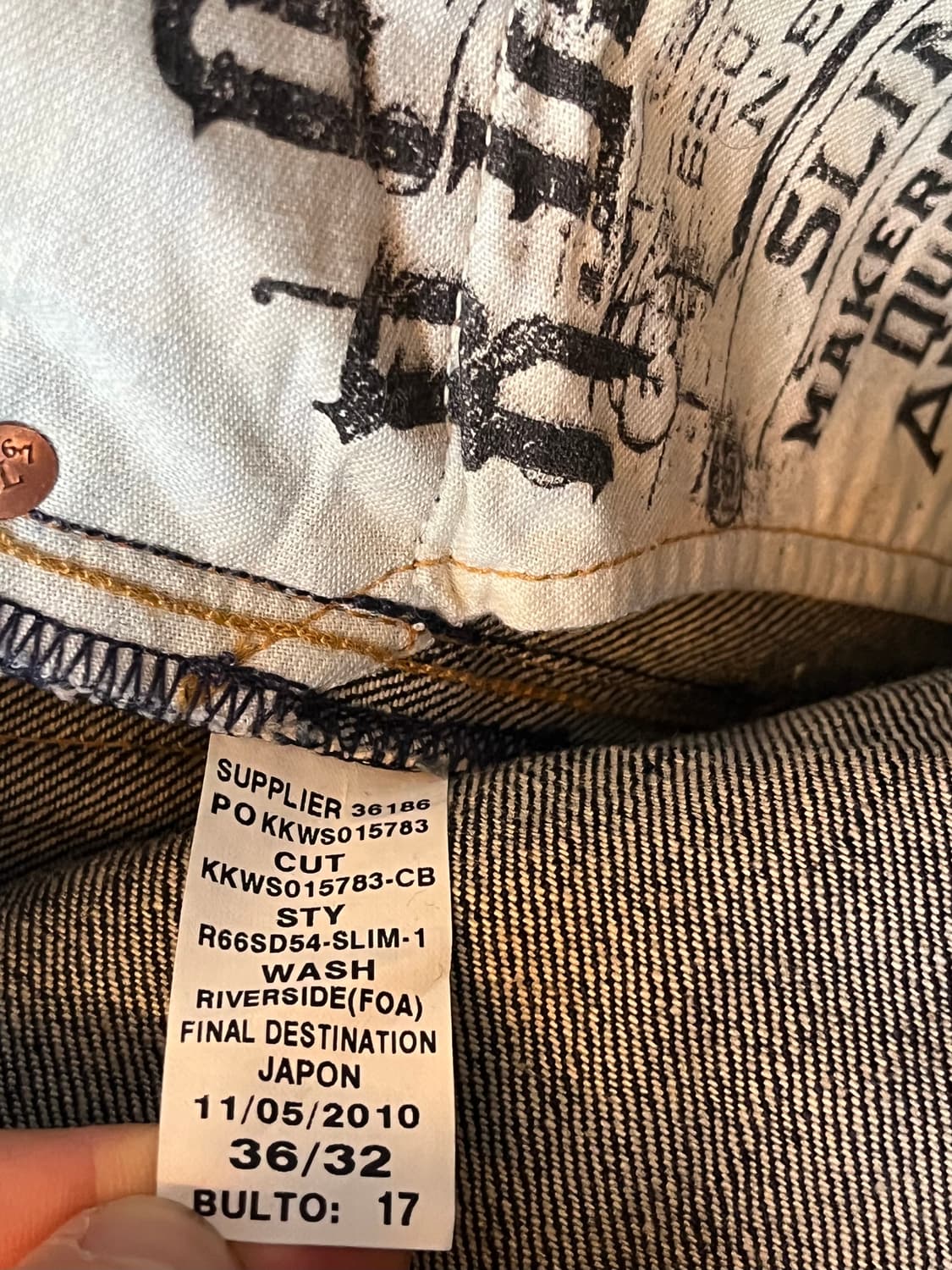 Polo Ralph Lauren 슬림핏 인디고 데님 진 36x32 상품이미지5