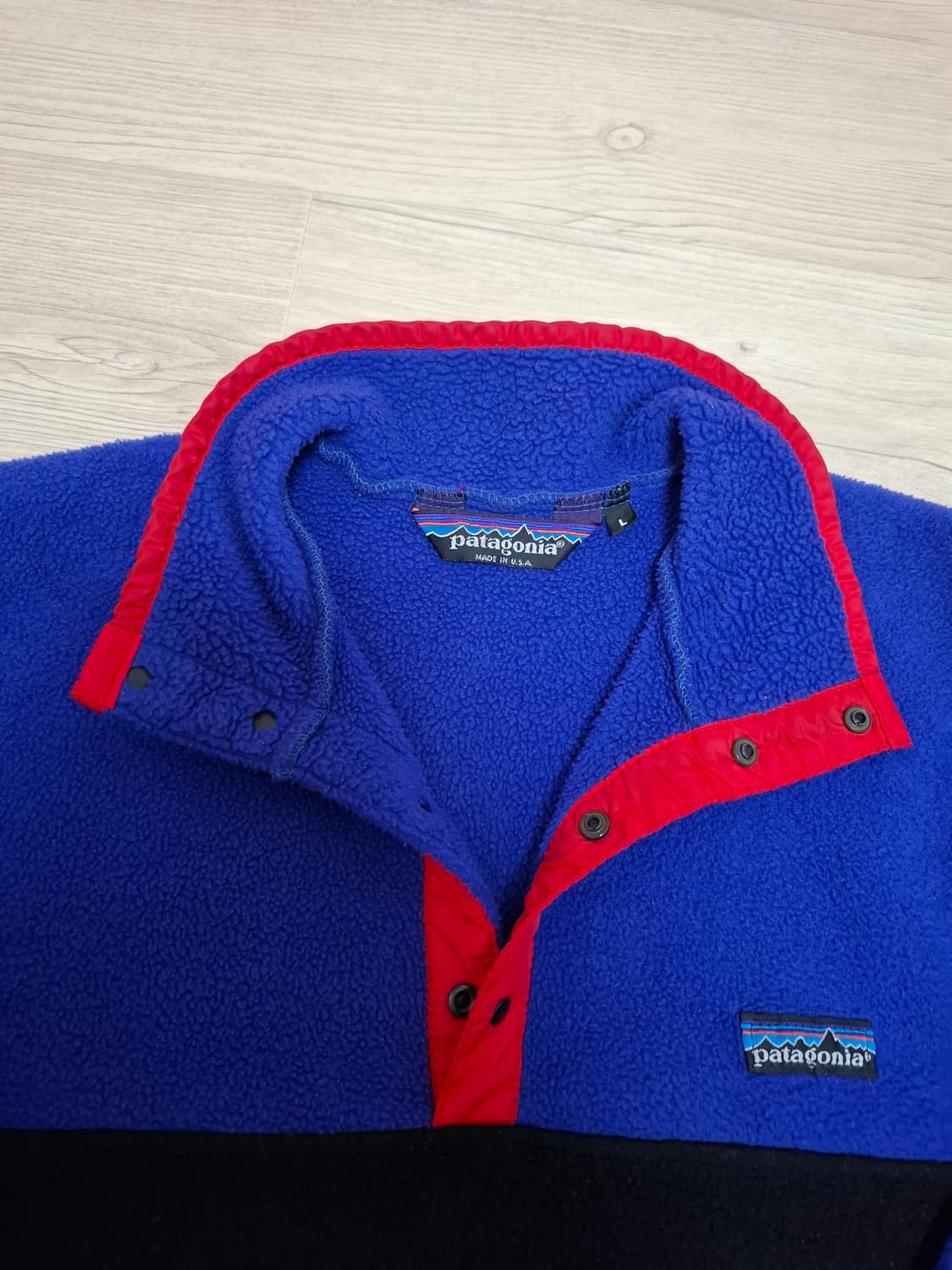 L 파타고니아 80s 신칠라 플리스 퍼플/블랙 상품이미지3