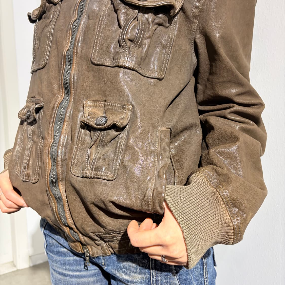 Neil Barrett 닐바렛 버팔로 가죽 레더 자켓  상품이미지2