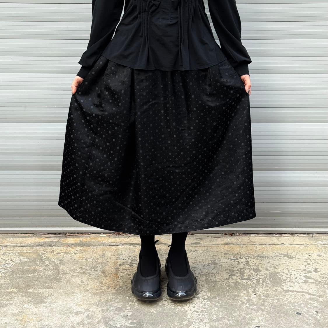Dot Long Black Skirt 상품이미지8