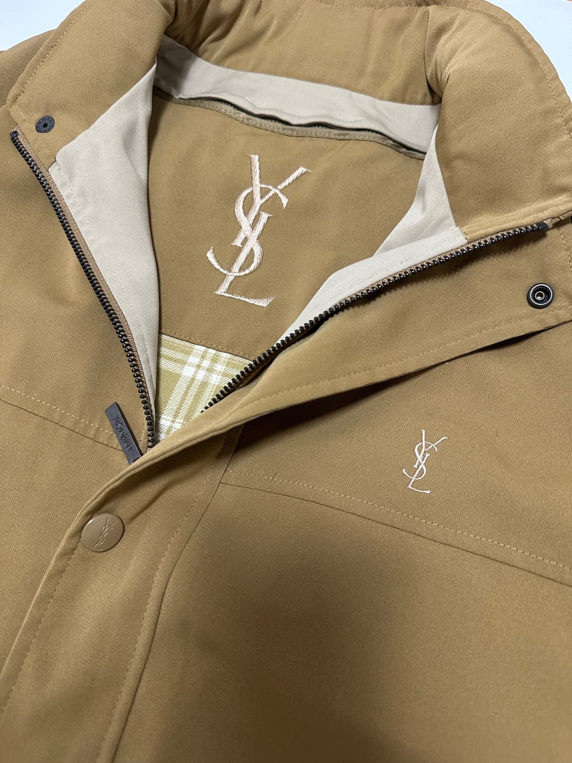 YSL 입생로랑 베이지 블루종 자켓 상품이미지4