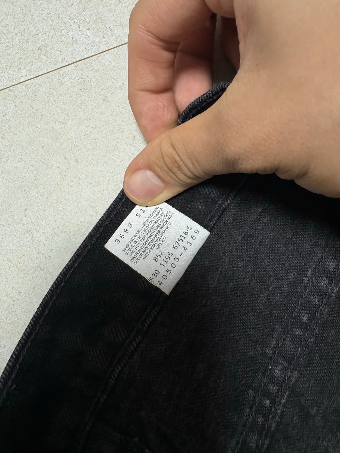 90s levi's 505 오렌지탭 블랙진 Made in USA 상품이미지7