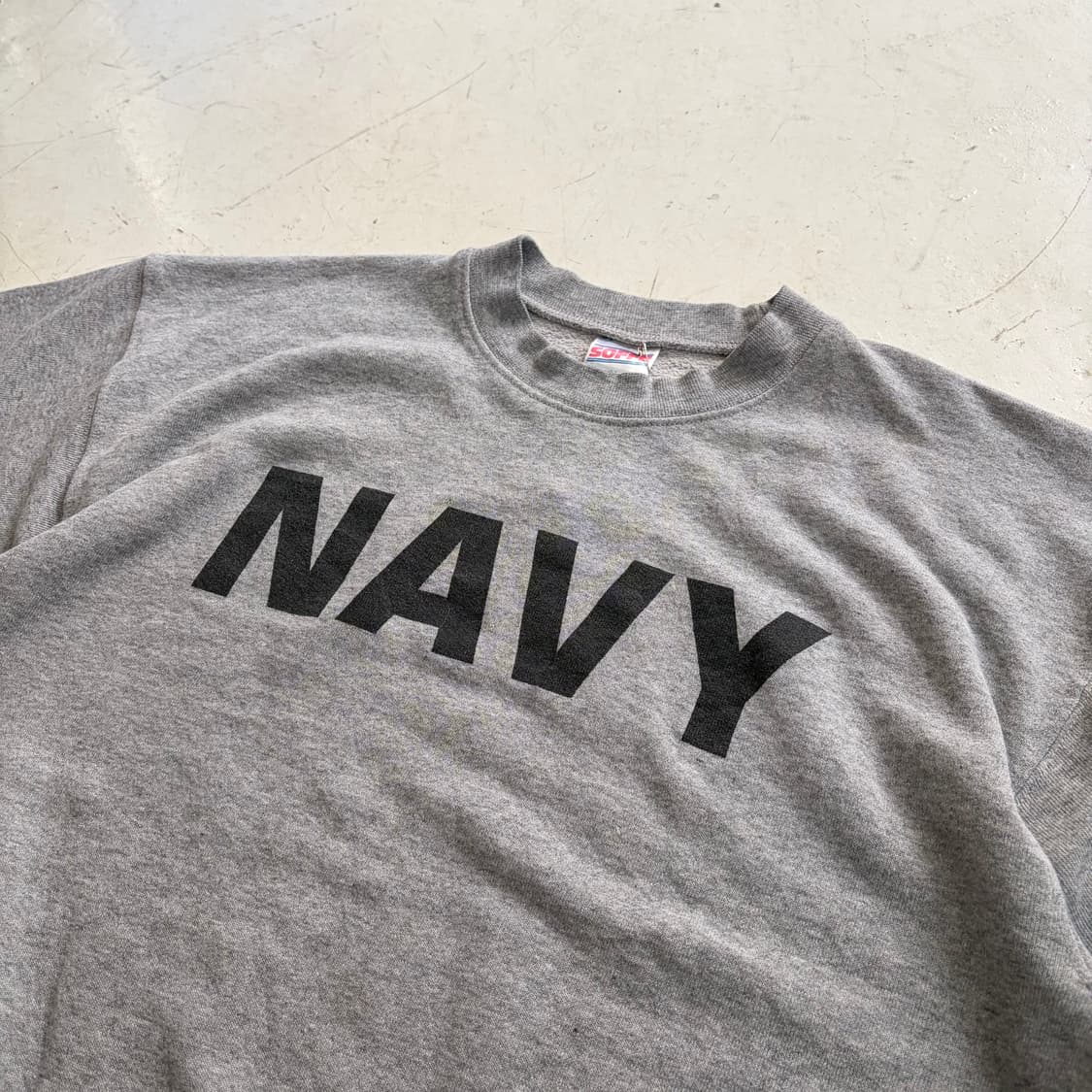 SOFFE USA OG 미해군 빈티지 스웻셔츠 M 상품이미지4