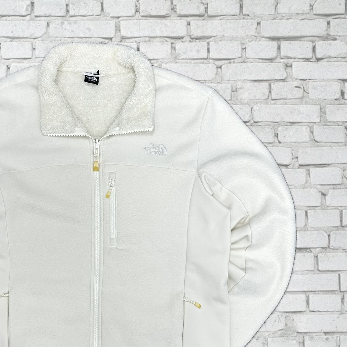 노스페이스 화이트 후리스 XL 상품이미지1