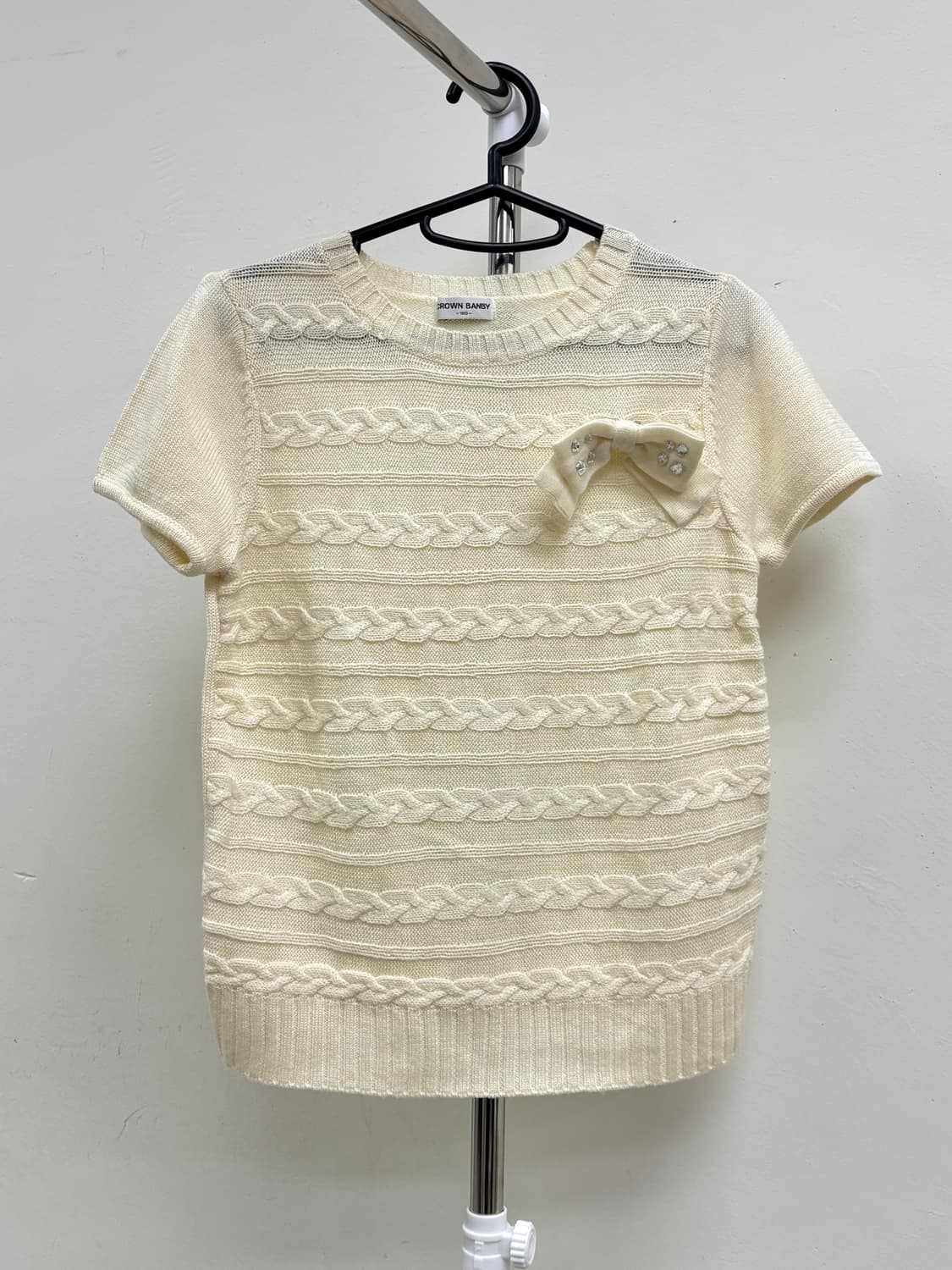 빈티지 리본 아이보리 니트 상품이미지5