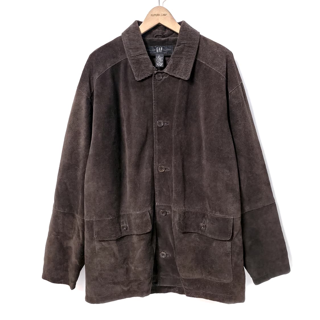 [XL] 90s 갭 스웨이드 카 코트 브라운 상품이미지1