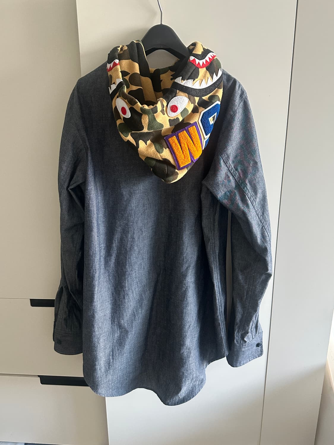 BAPE SHIRT JACKET GREY 상품이미지4