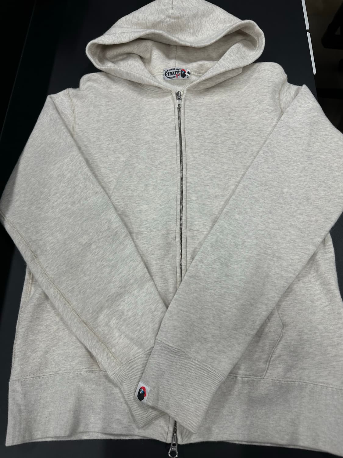 베이프 백프린팅 마일로 해골 후드 집업 상품이미지6