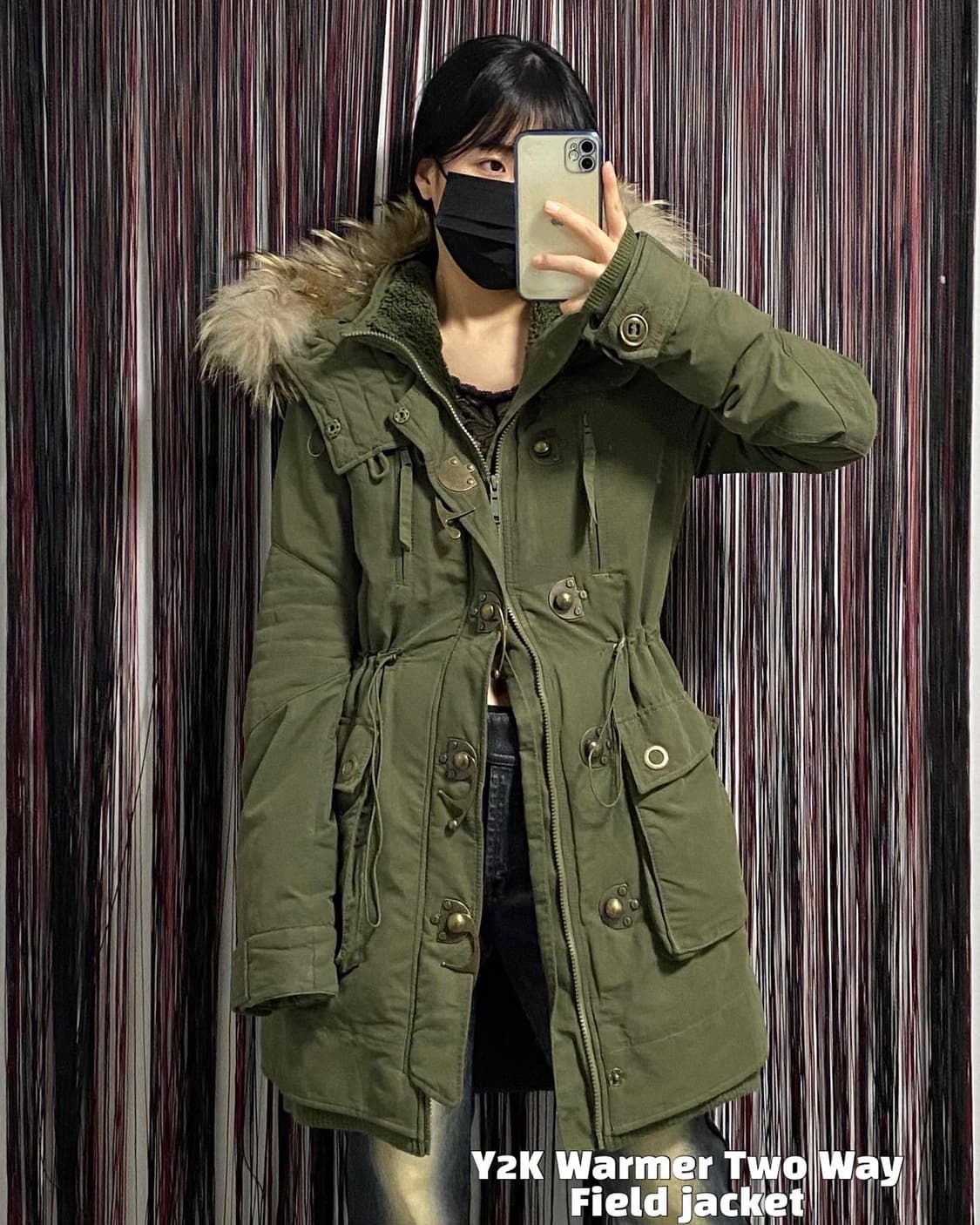 Japan)y2k 워머 투웨이 야상 ✔️𝙎𝙞𝙯𝙚 상품이미지1