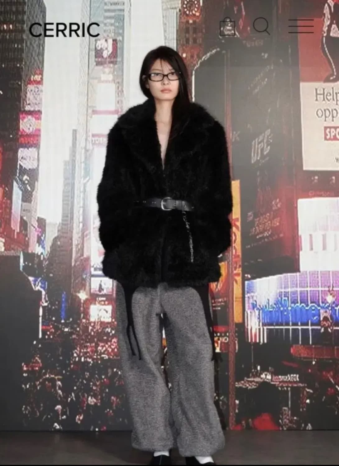 구해요) 세릭 빅 카라 퍼자켓 블랙 구해요 상품이미지1