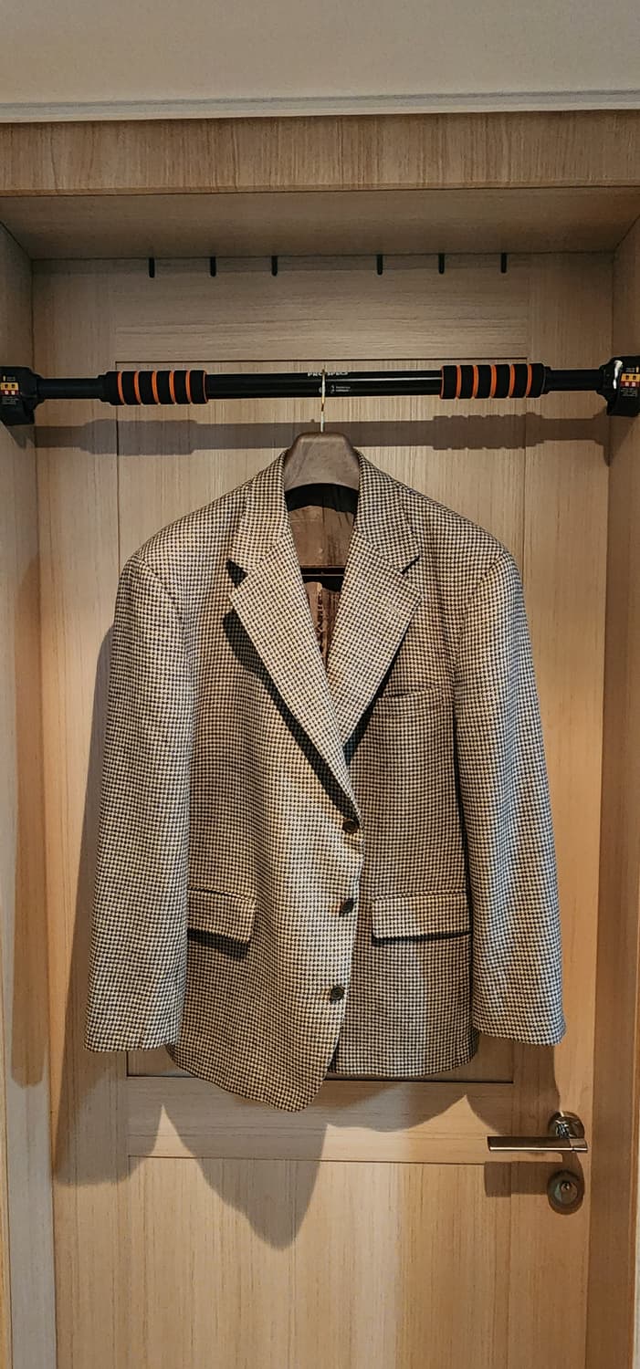베이지 컬러 3버튼 모직 자켓 3XL~4XL 상품이미지1