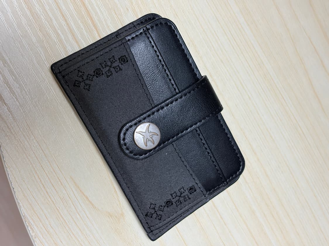 더콜디스트모먼트 스웨이드 카드지갑 블랙 상품이미지1