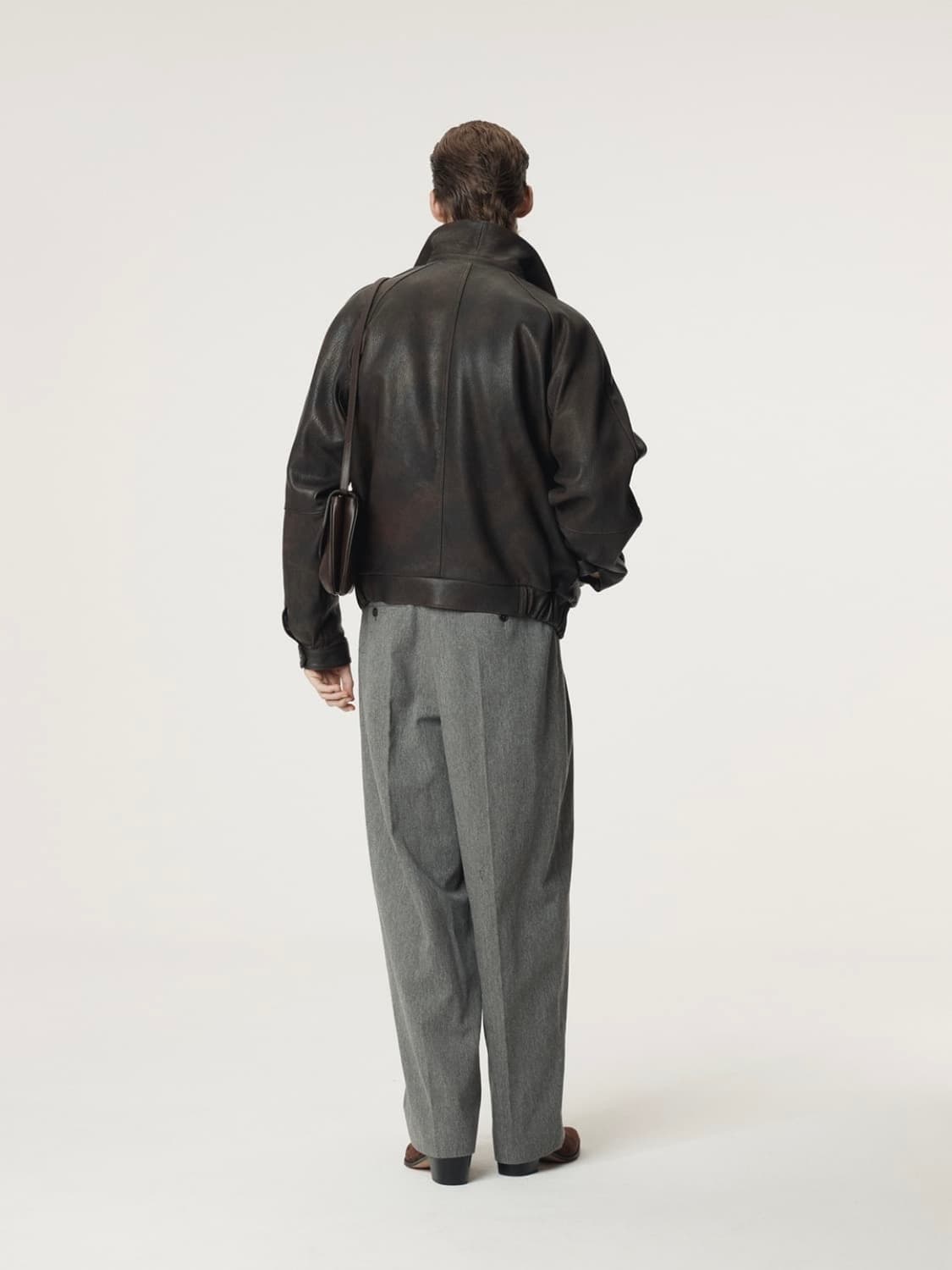 [OS] 렉토 오버사이즈 시어링 레더 가죽 무스탕 점퍼 자켓 상품이미지5