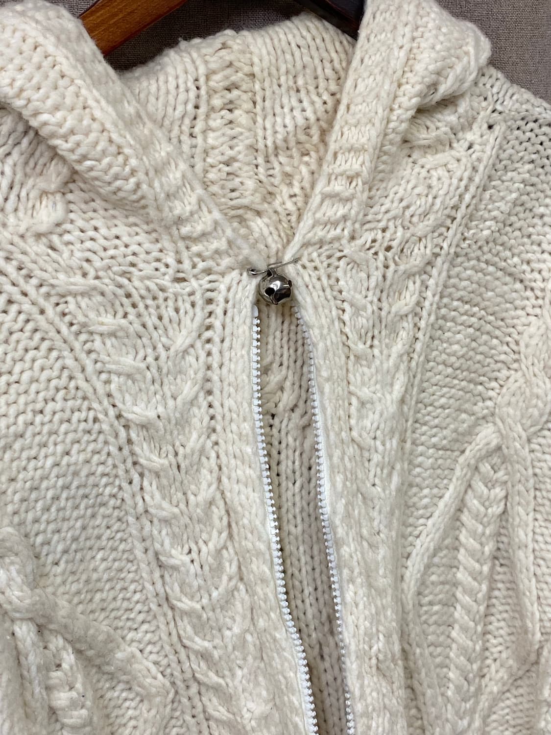 빈티지 헤비 니트 후드 집업  상품이미지3