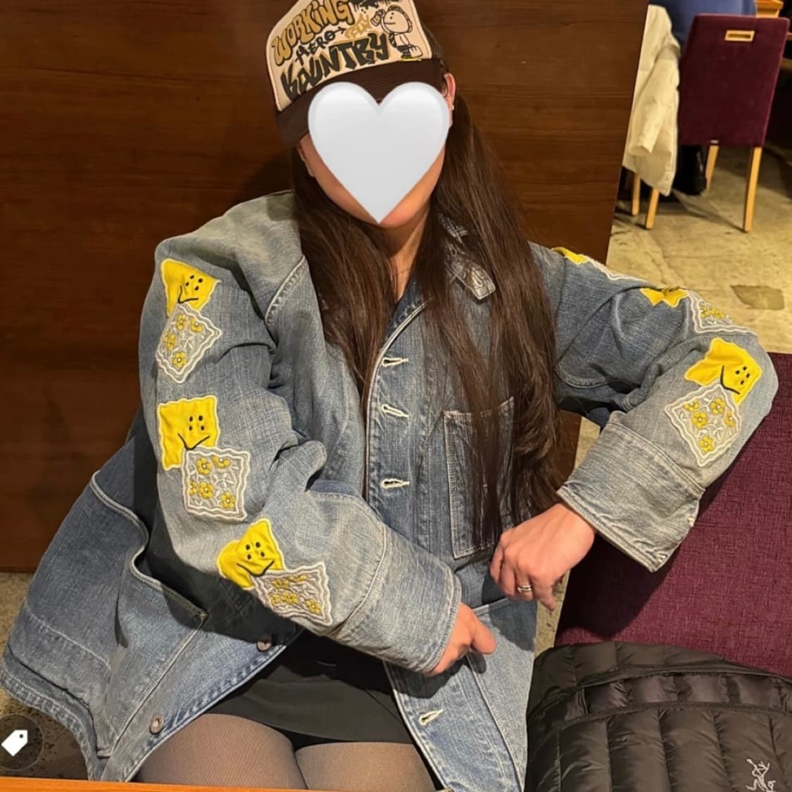 캐피탈 KAPITAL CACTUS 커버롤 스마일 패치 데님 자켓 상품이미지6