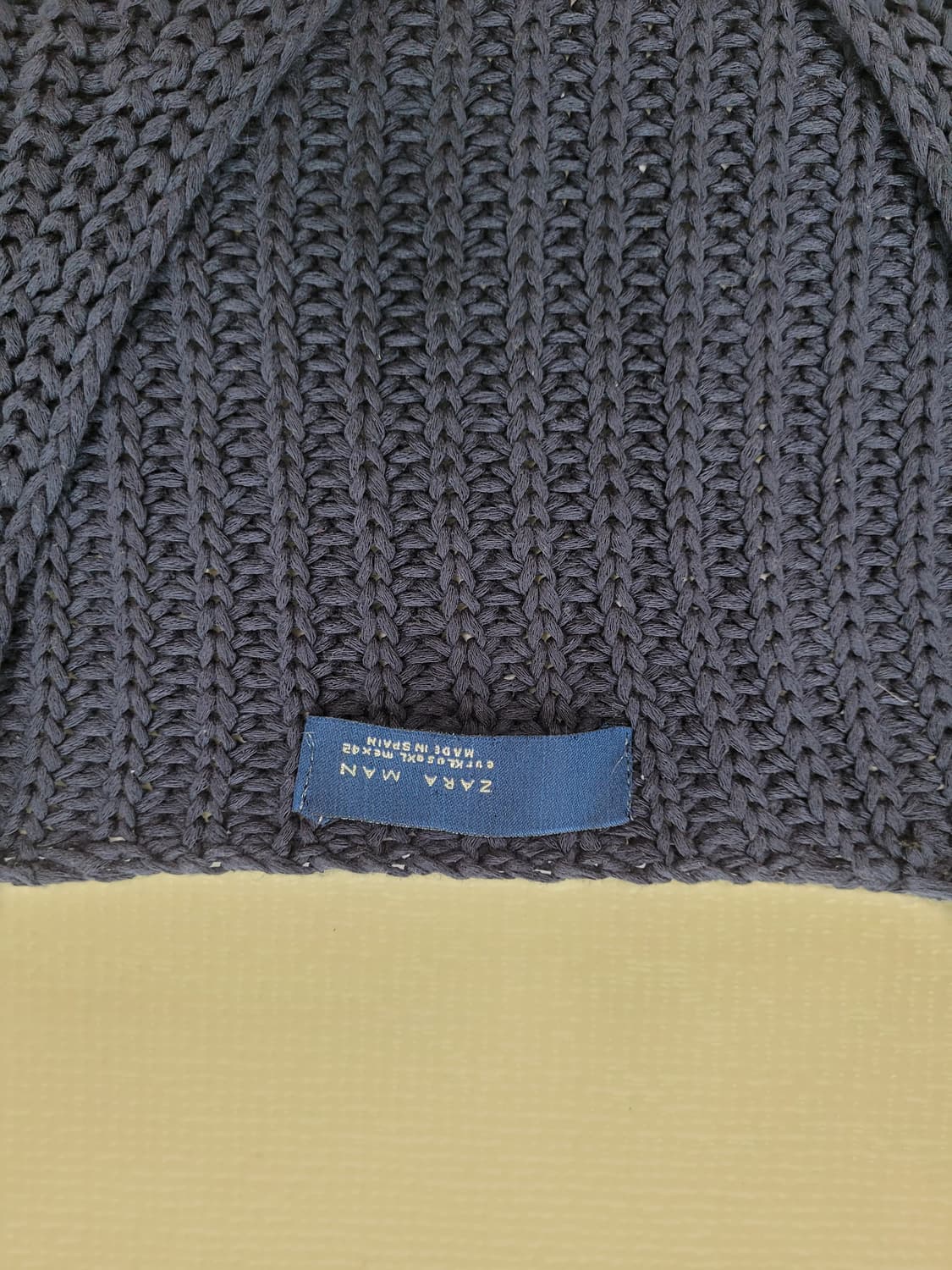 자라맨 ZARAMAN 로우게이지 V넥 니트 105 네이비 상품이미지5