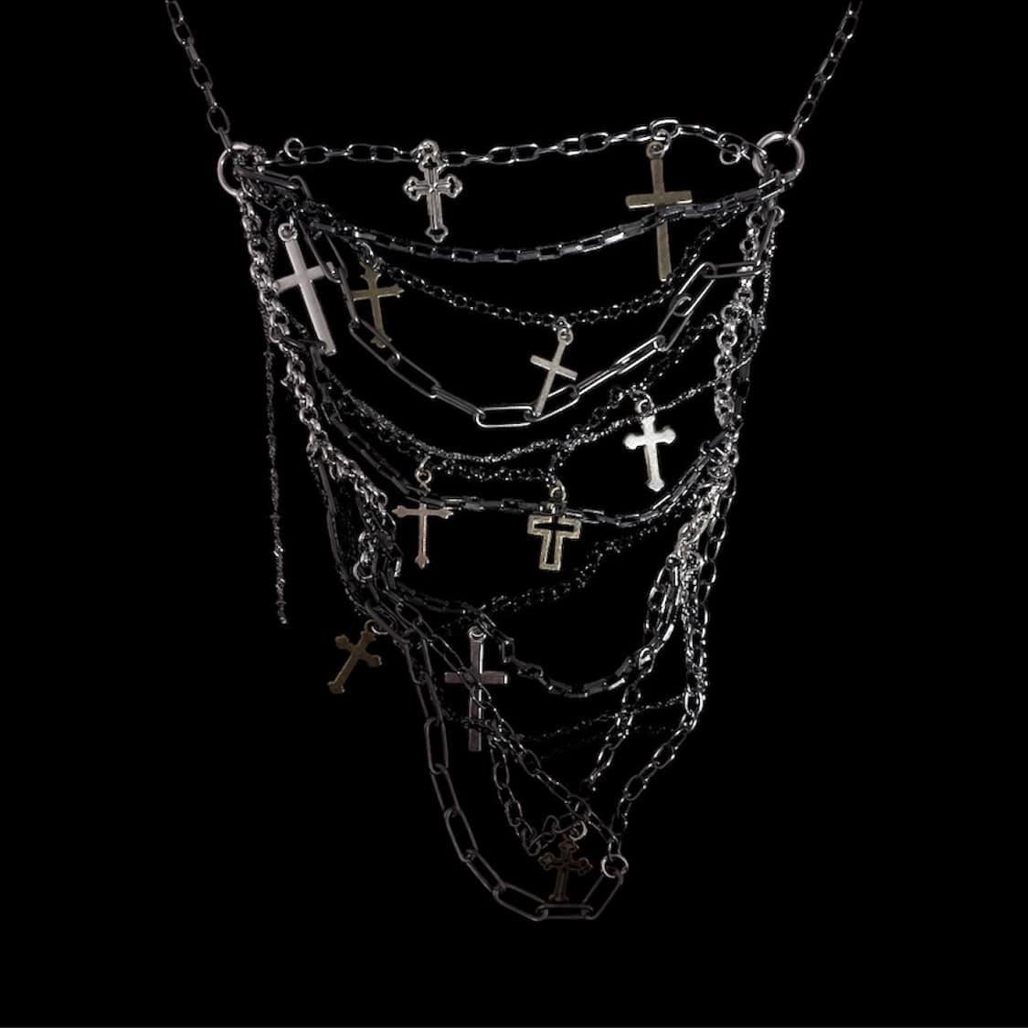 Vkei layering cross necklace 상품이미지2