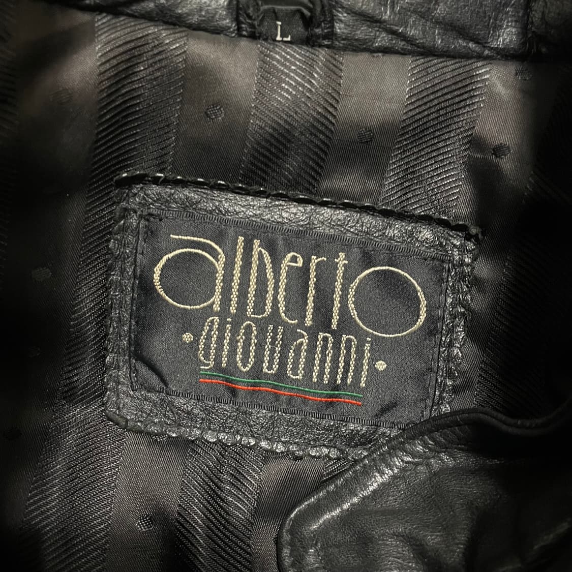 [L] 알베르토 빈티지 소가죽 블랙 봄버 자켓 상품이미지2
