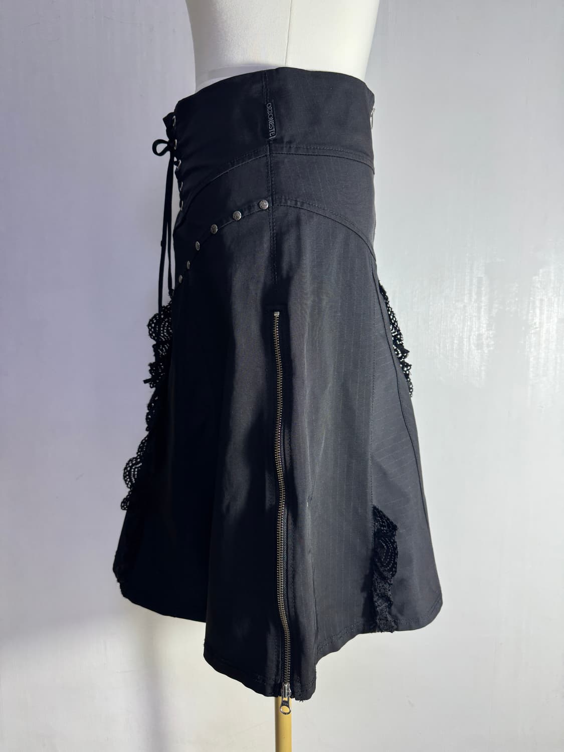 Ozz oneste 스터드 레이스 업 스커트 y2k 고딕 로리타 오즈온 상품이미지3