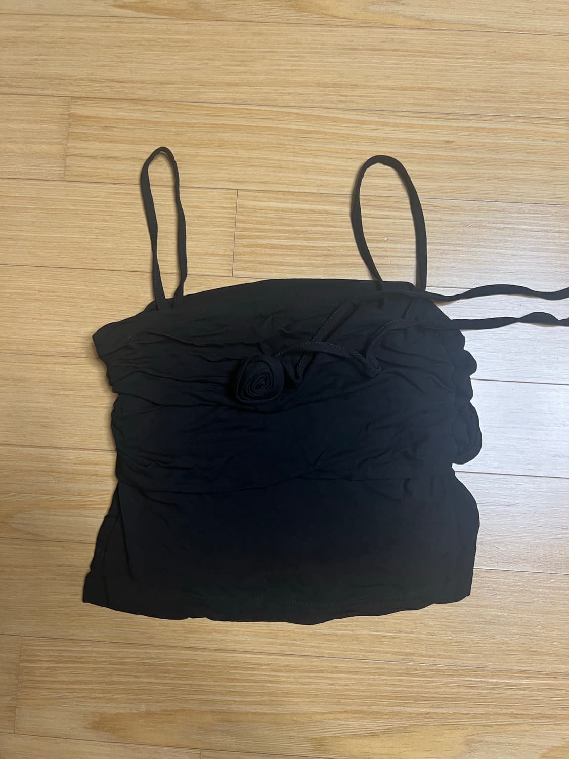 아수라 플라워 스트링 슬리브리스 블랙 상품이미지8