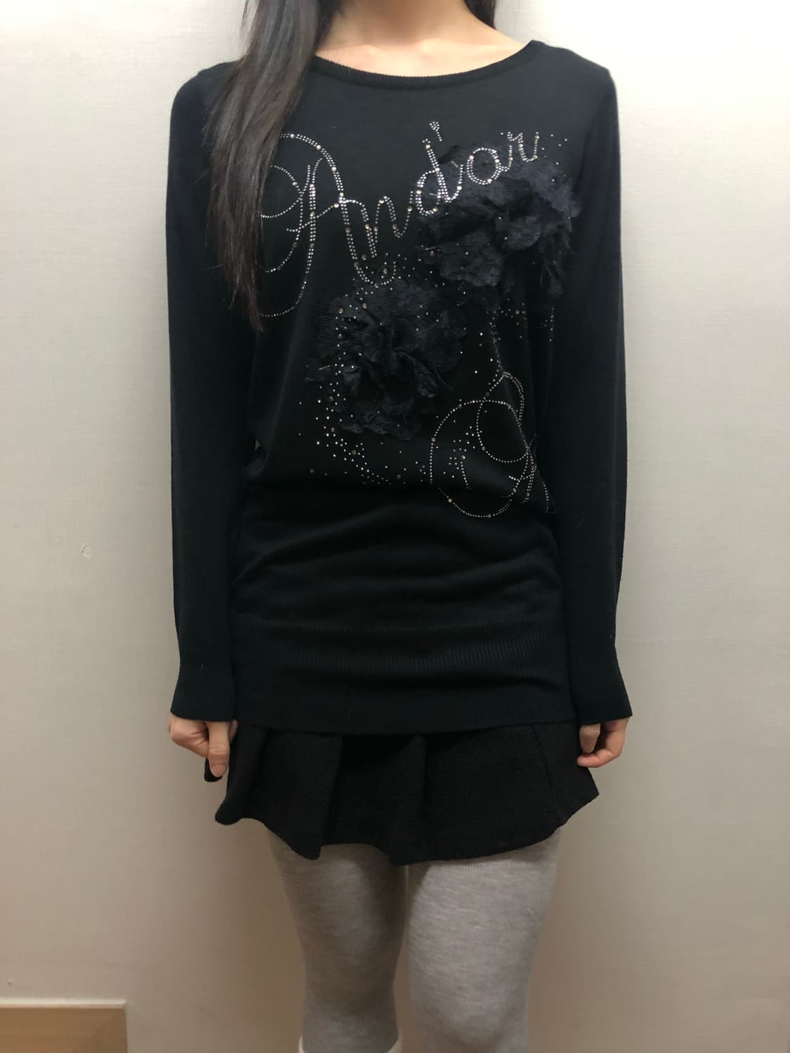 빈티지 블랙 오리엔탈 탑 상품이미지1