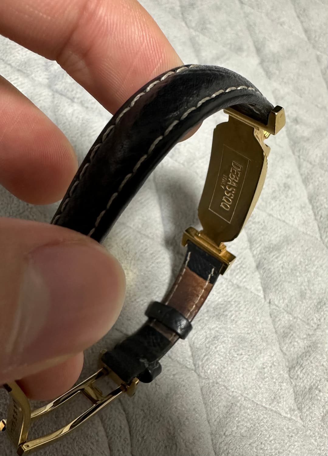 드바스크 앱송 유광골드 블랙레더 상품이미지2