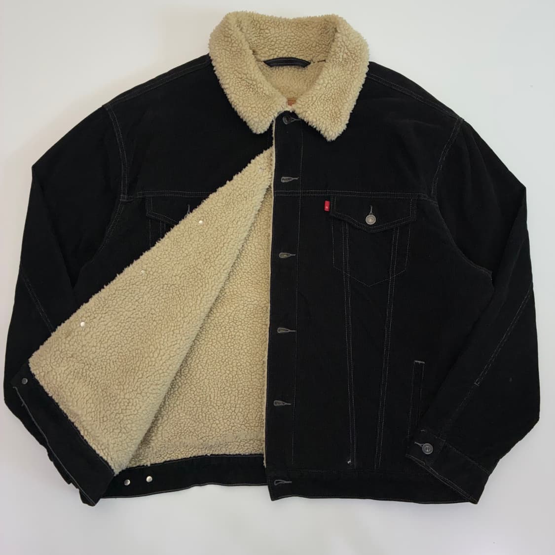 Levi's 리바이스 00‘s 블랙 코듀로이 쉐르파 자켓 상품이미지3