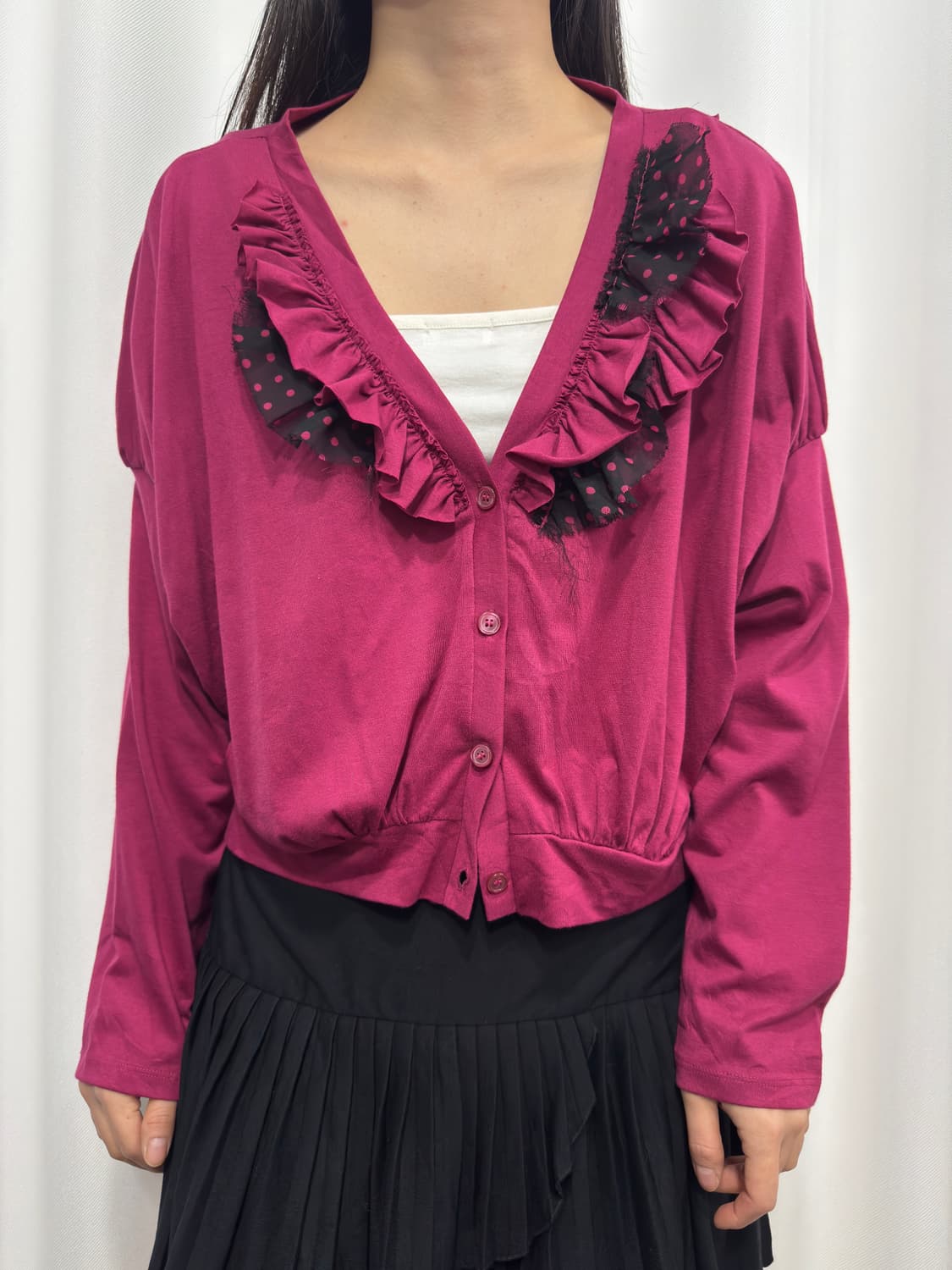 frill detail cardigan 상품이미지1