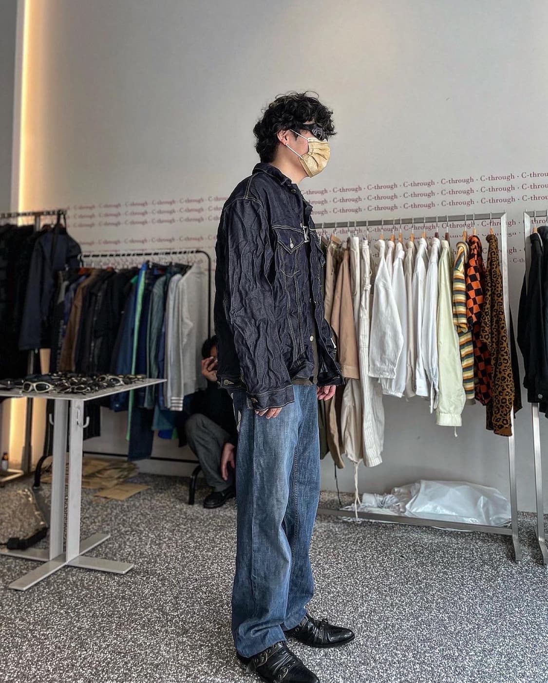 Facetasm 퓨어 울 링클 데님 자켓 상품이미지3