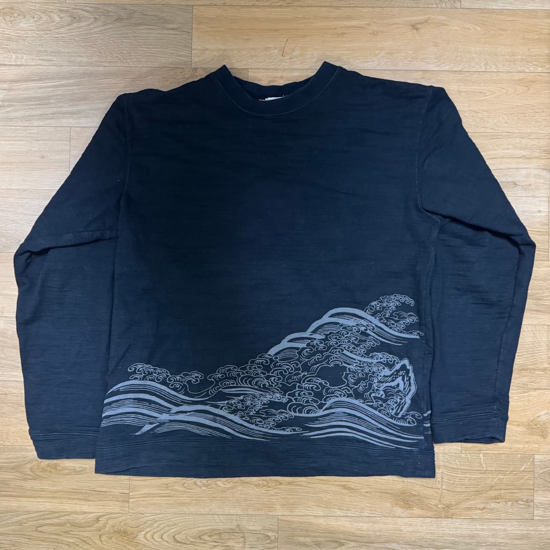 카라쿠리 타마시 사쿠라 잉어 자수 오리엔탈 맨투맨 블랙 L 상품이미지2