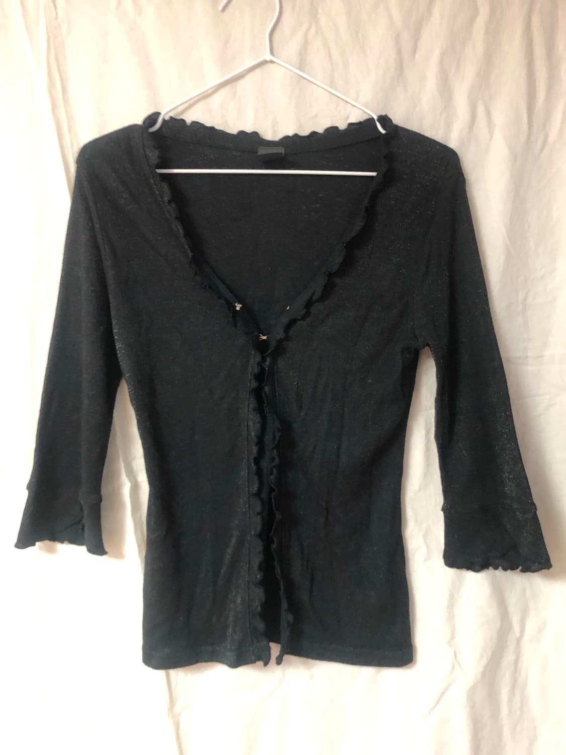 5부 프릴 가디건 상품이미지1