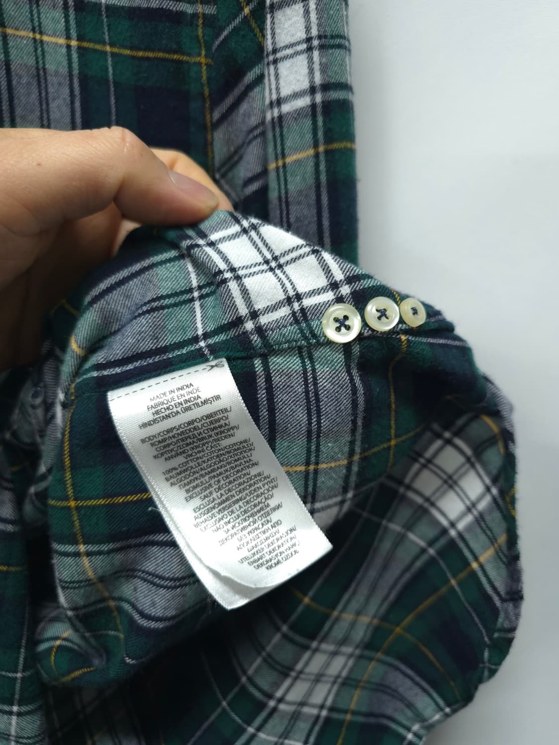 폴로랄프로렌 코튼 그린체크 셔츠 (XS) 상품이미지10