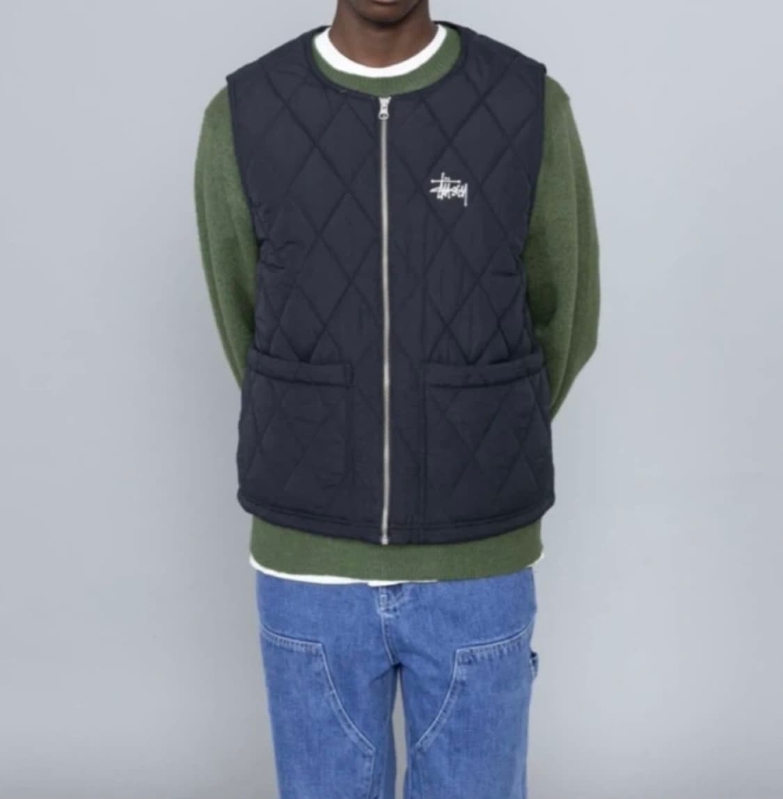 스투시 퀼팅 베스트 M사이즈 상품이미지3