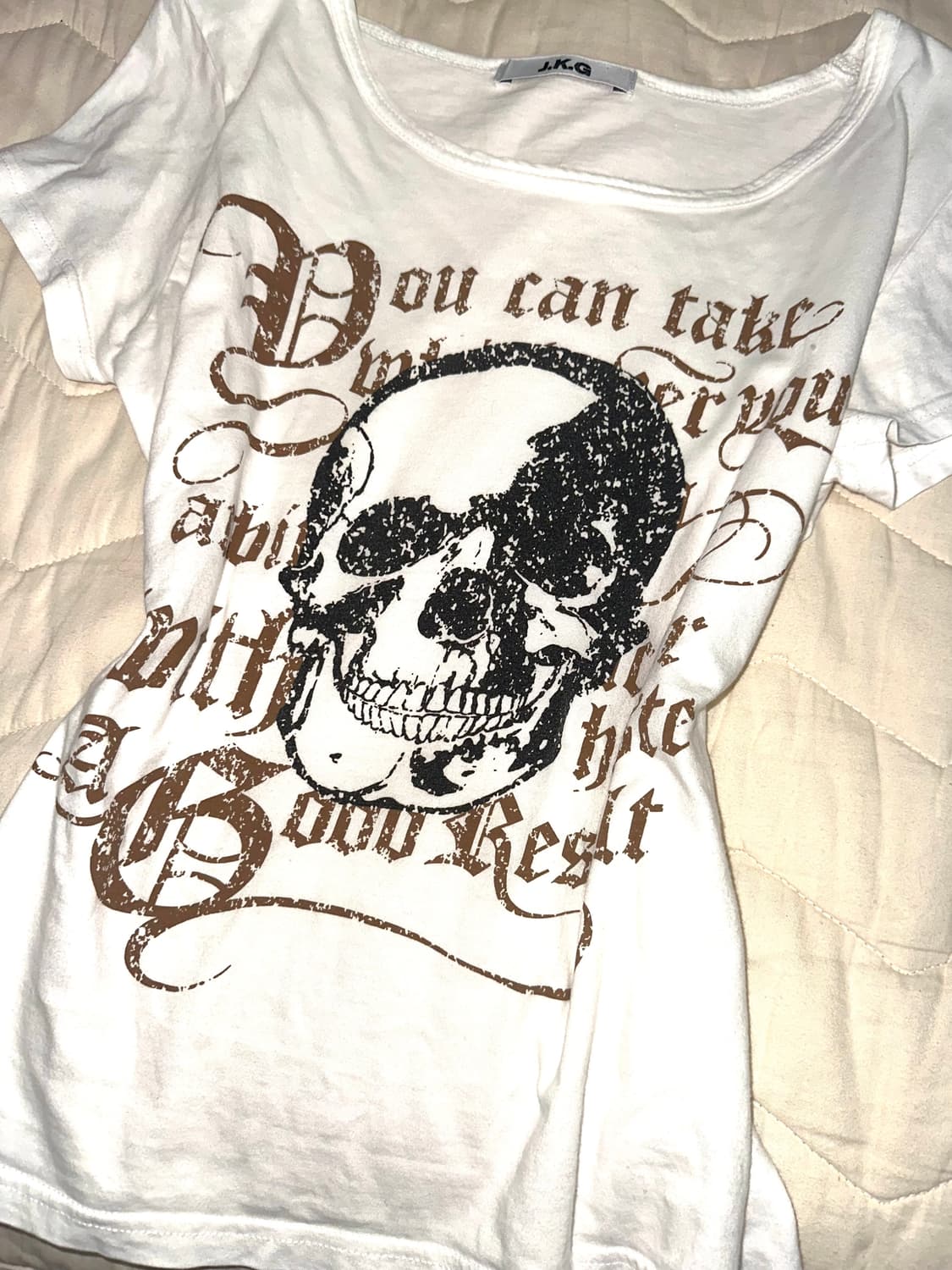 y2k 해골 펑크 갸루 반팔 티셔츠 상품이미지1