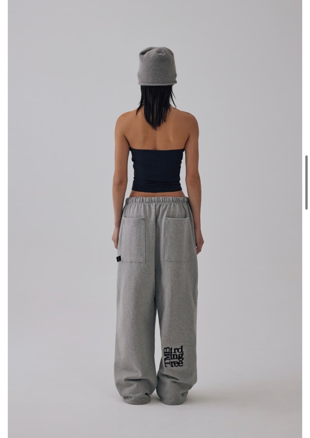 트리밍버드) Basic Ribbed Crop Tank Top BK F 상품이미지3