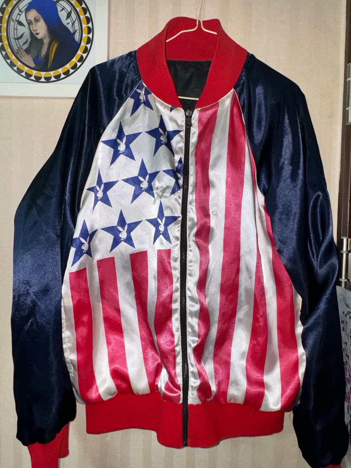 플레이보이 빈티지 성조기 리버시블 블루종 급처 상품이미지3