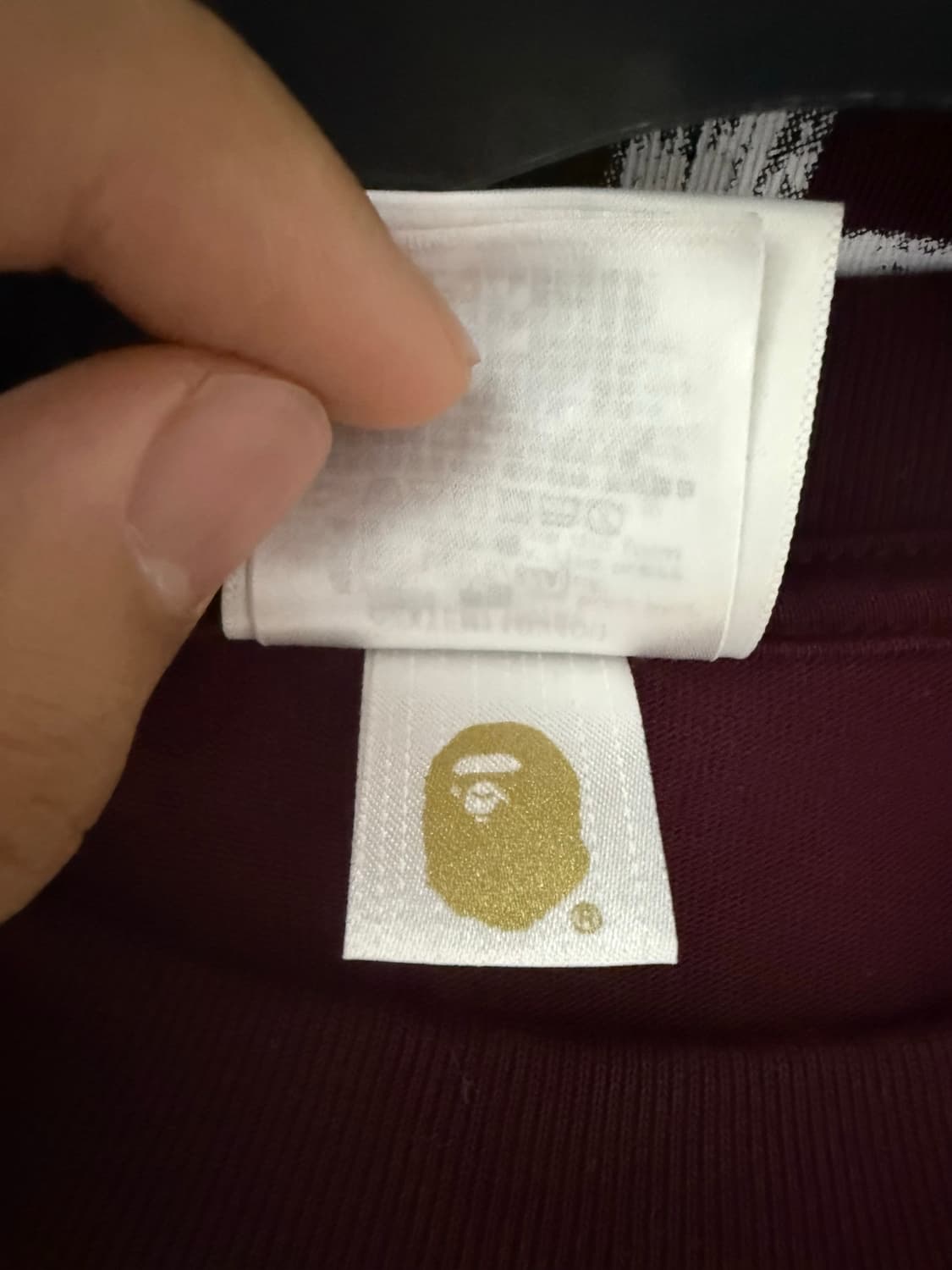 베이프 카모 티셔츠 버건디 상품이미지7