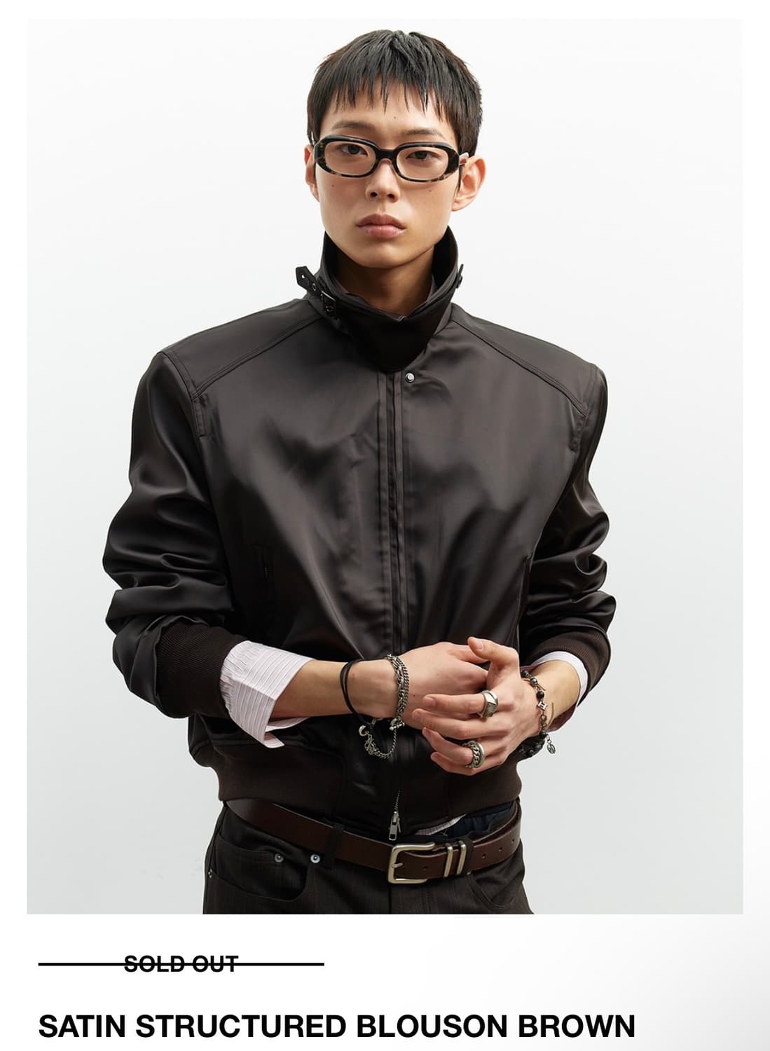 알렌느 26ss 사틴 블루종 2사이즈 브라운  (새상품) 상품이미지1