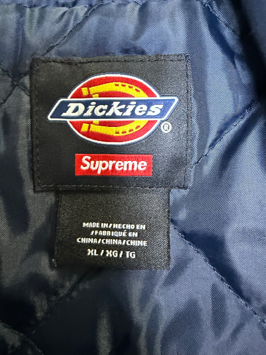 XL 24FW 슈프림 디키즈 후드집업 네이비 블루 상품이미지4