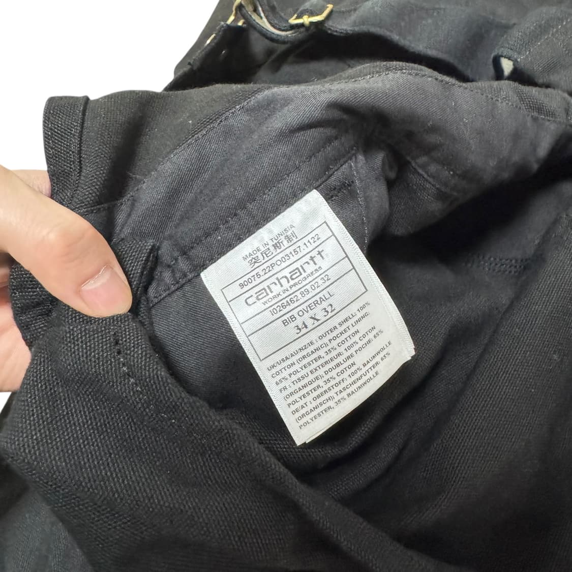 칼하트 블랙 오버롤 팬츠 상품이미지4