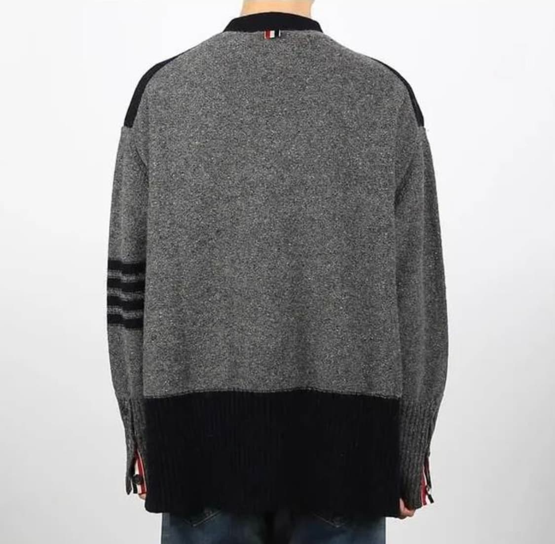 (A+/5) / 톰브라운 도니골저지 사선완장 그레이 가디건 상품이미지10